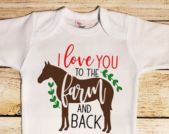 baby horse shirt - baby clothes - cowboy clothes -  baby rancher - cows - cowkid - country baby - western baby - farm baby