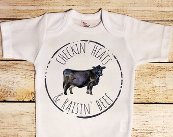 future gate opener - baby cow shirt - baby clothes - cowboy clothes -  baby rancher - cows - cowkid - country baby