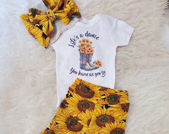sunflower outfit for baby