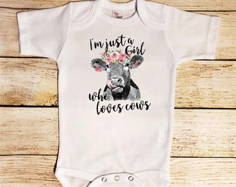 western baby clothes - baby girl outfit - coming home outfit - baby shower gift - country girl outfit - baby cowgirl - cow shirt - girls cow