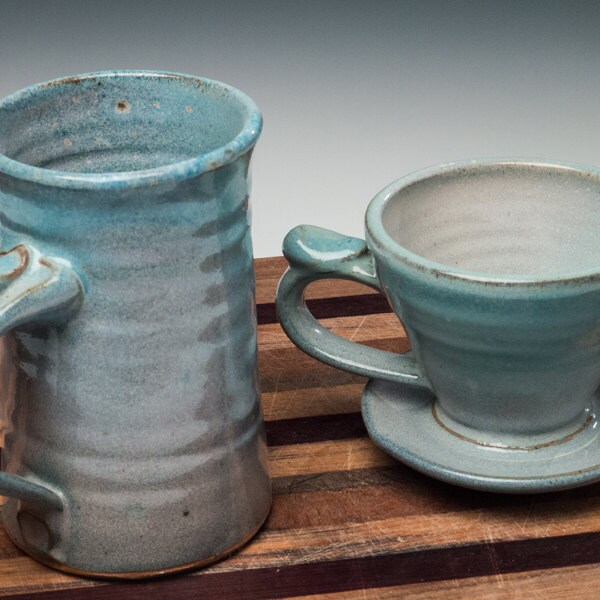 Pour over coffee mug set , coffee drip cone and coffee mug