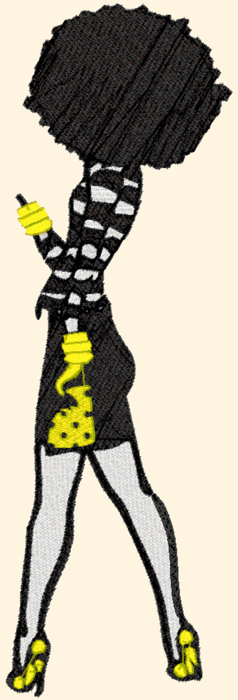 Beautiful afro girls vol6 set of 10 embroidery designs sewing  etsy