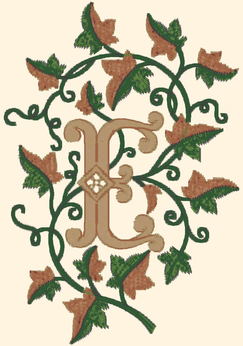 Full Alphabet Floral Blossoms Fonts Garden Embroidery Designs Etsy