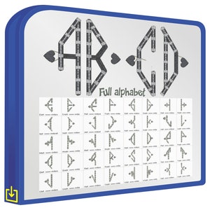 Alfabeto Fantasia Dueto Bordadoras Matrices incluye programa para cambiar tamaños y formatos