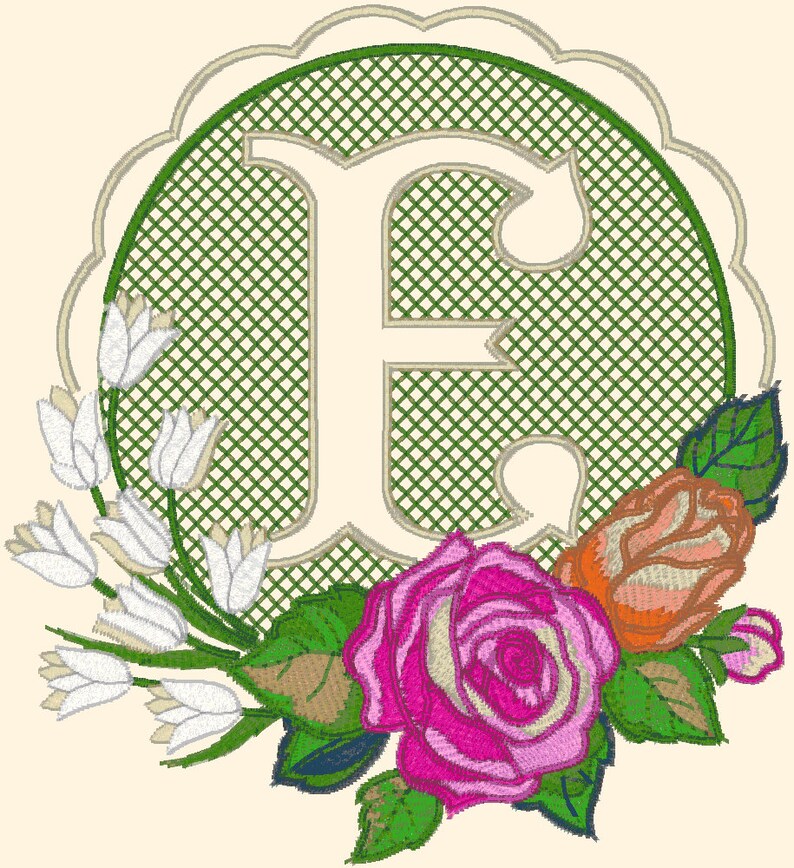 Embossed Flowers Font Letters Wedding Embroidery Designs Brother Emb