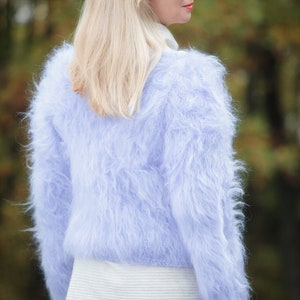 Crop top Mohair Cardigan, Mohair Bolero, Fuzzy Wrap, Hand Knit Mohair Shrug, Fluffy Mohair Wrap, Knit fetish crop top, itchy cardigan bolero
