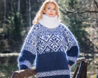 Turtleneck sweater, Fair Isle Sweater, Mohair Sweater, Icelandic Sweater, Nordic Sweater, Lopi Pullover, Hand Knit Men sweater, chunky pull