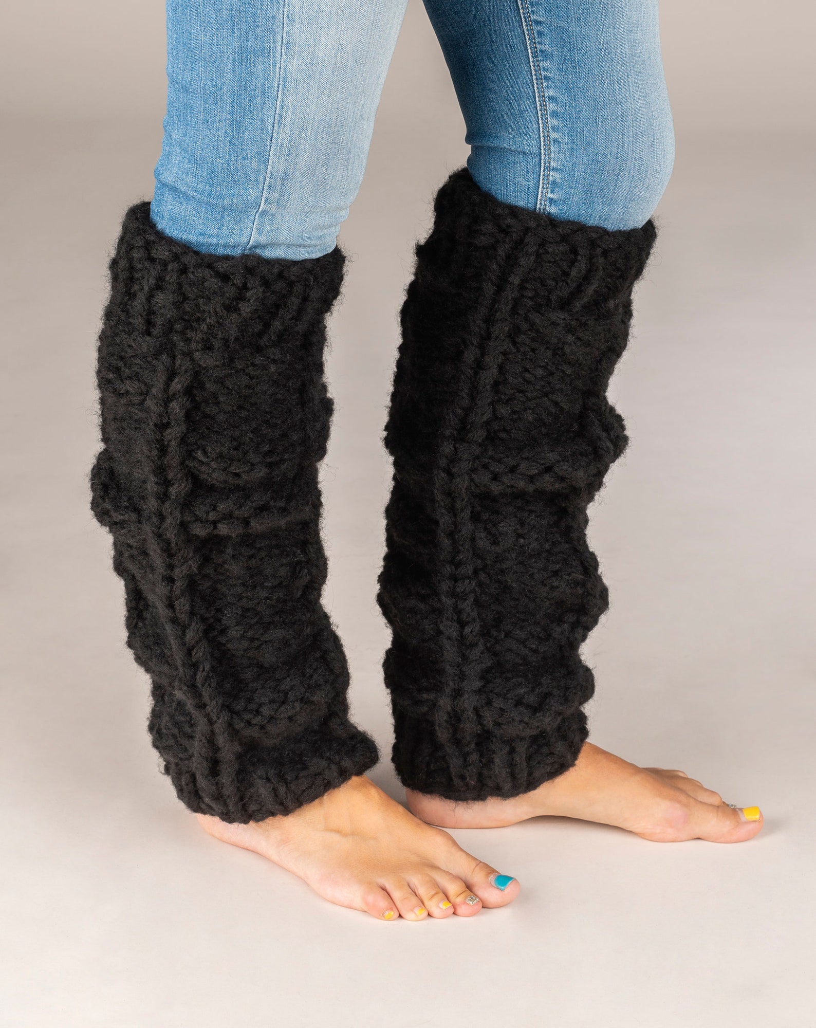 Wool Leg Warmers Cable Knit Leg Warmers Hand Knit Socks Etsy