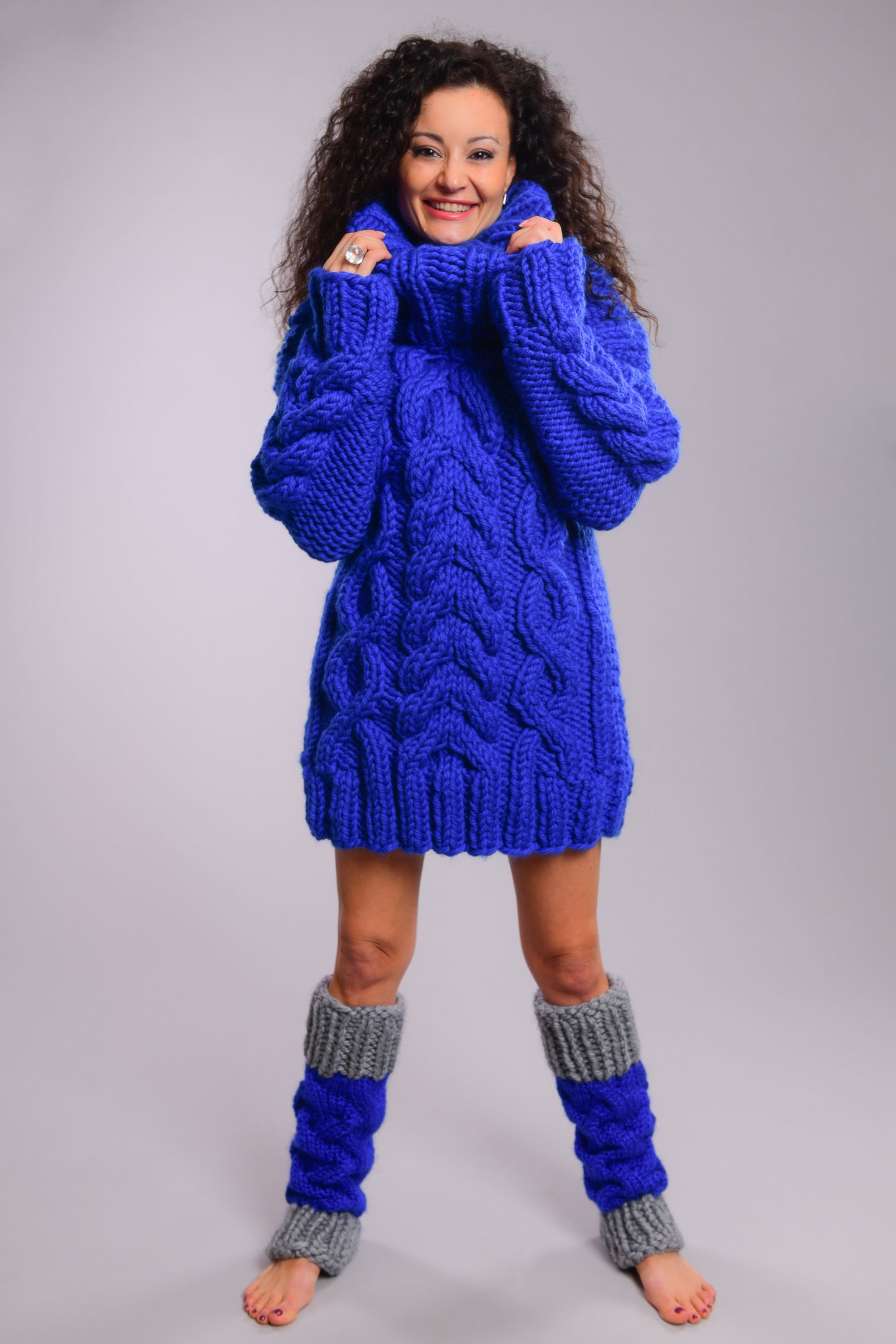 Wool Leg Warmers Cable Knit Leg Warmers Hand Knit Socks Etsy