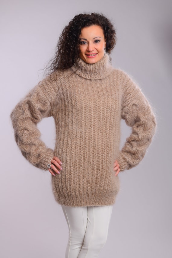 Men's rib knit turtleneck sweater cheap