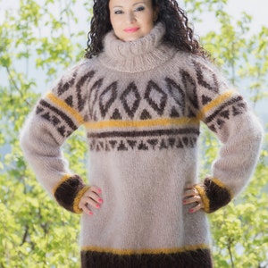 Icelandic Sweater, Mohair Sweater, Nordic Sweater, Fair isle Sweater, Men Turtleneck Pullover, gifts for him, knit men sweater,, street wear