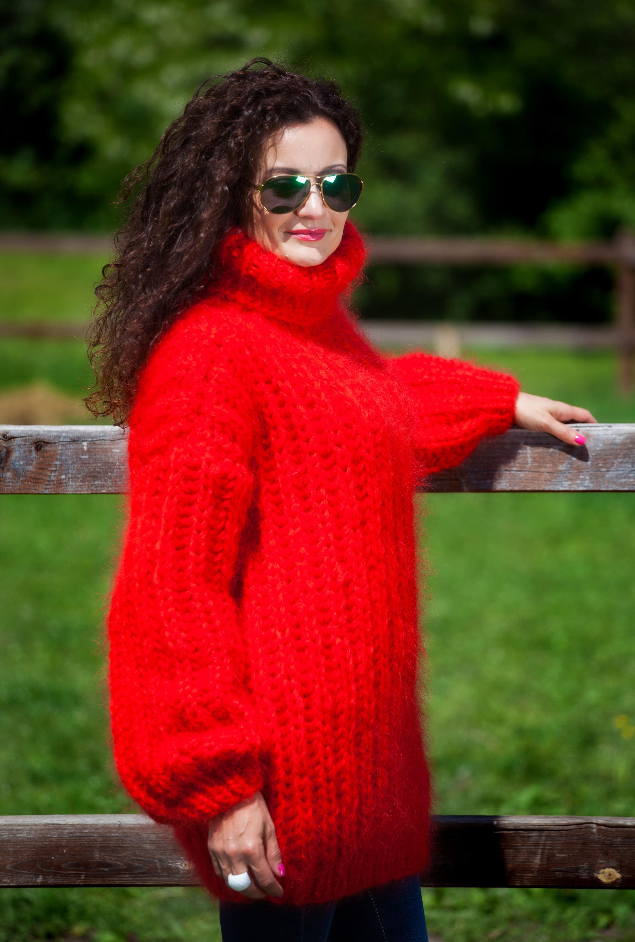 Etsy slouchy mohair sweater sales