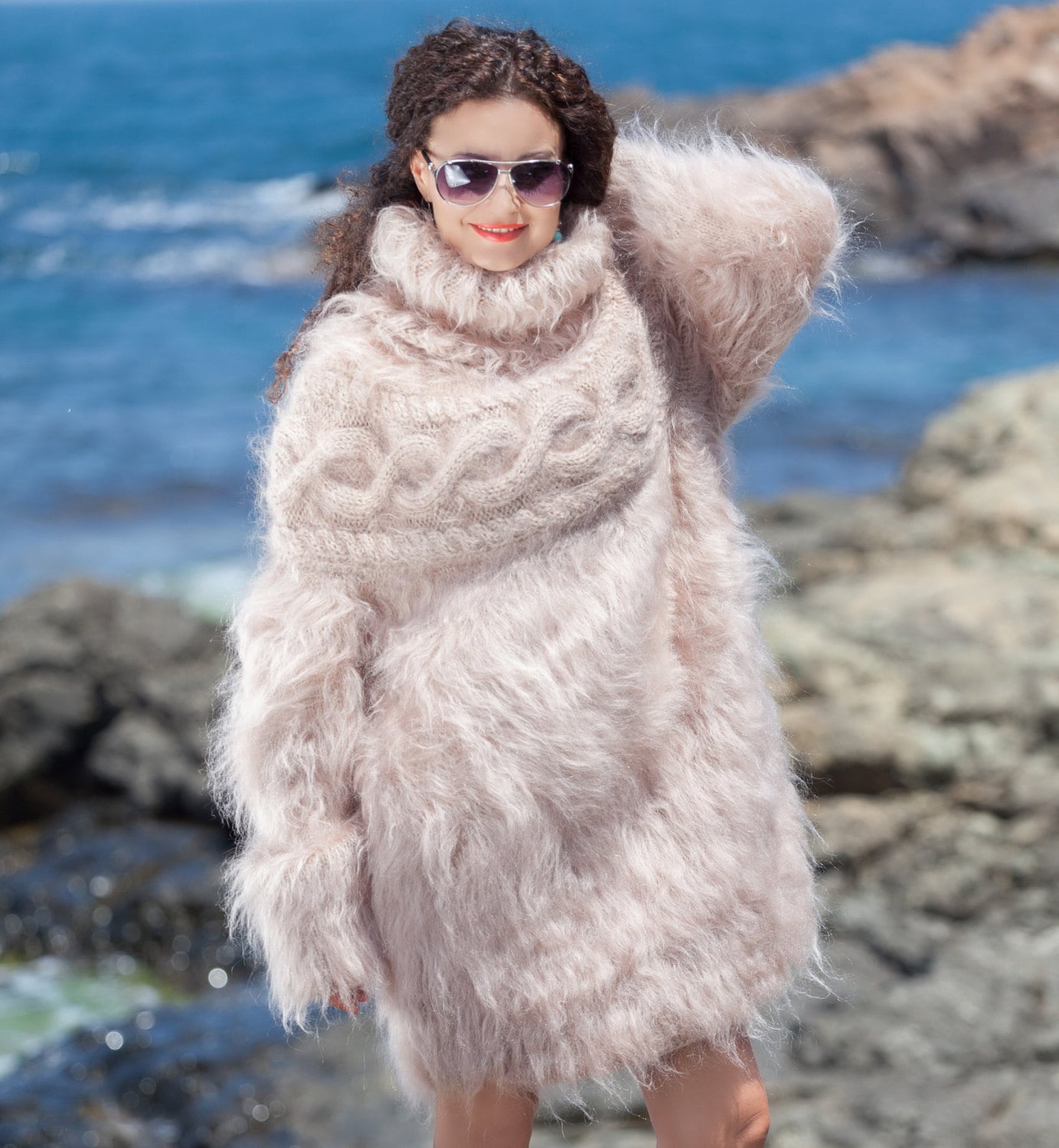 Fuzzy Mohair Sweater, Fetish Sweater, Oversized Sweater