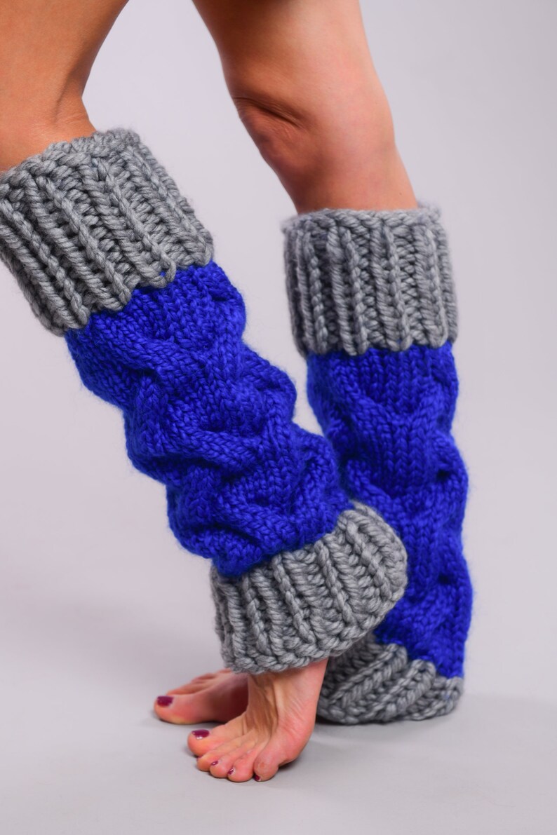 Wool Leg Warmers Cable knit leg warmers Hand knit socks Etsy