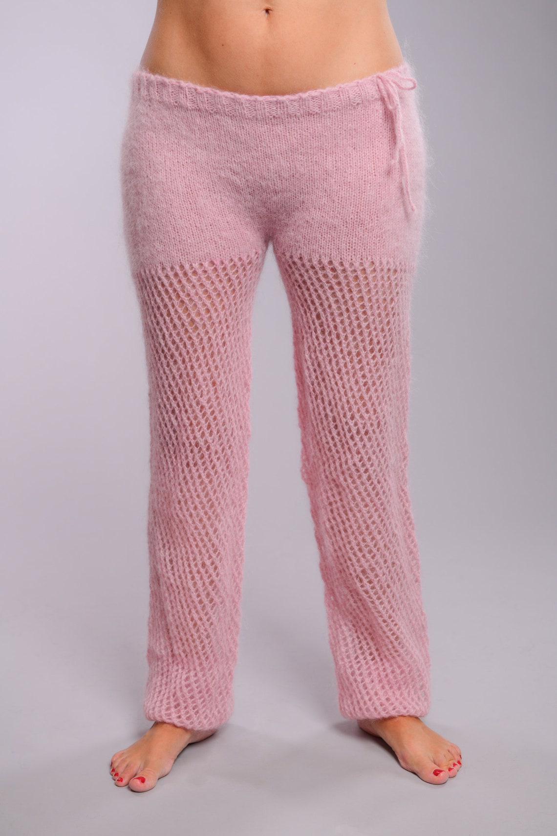 Rosa Mohair Leggings Fuzzy Hose Mohair Beinwärmer Hand Etsy