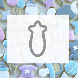 STAR DIAPER PIN Cookie Cutter