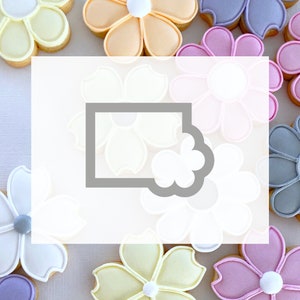 FLOWER 6 PETAL PLAQUE Cookie Cutter