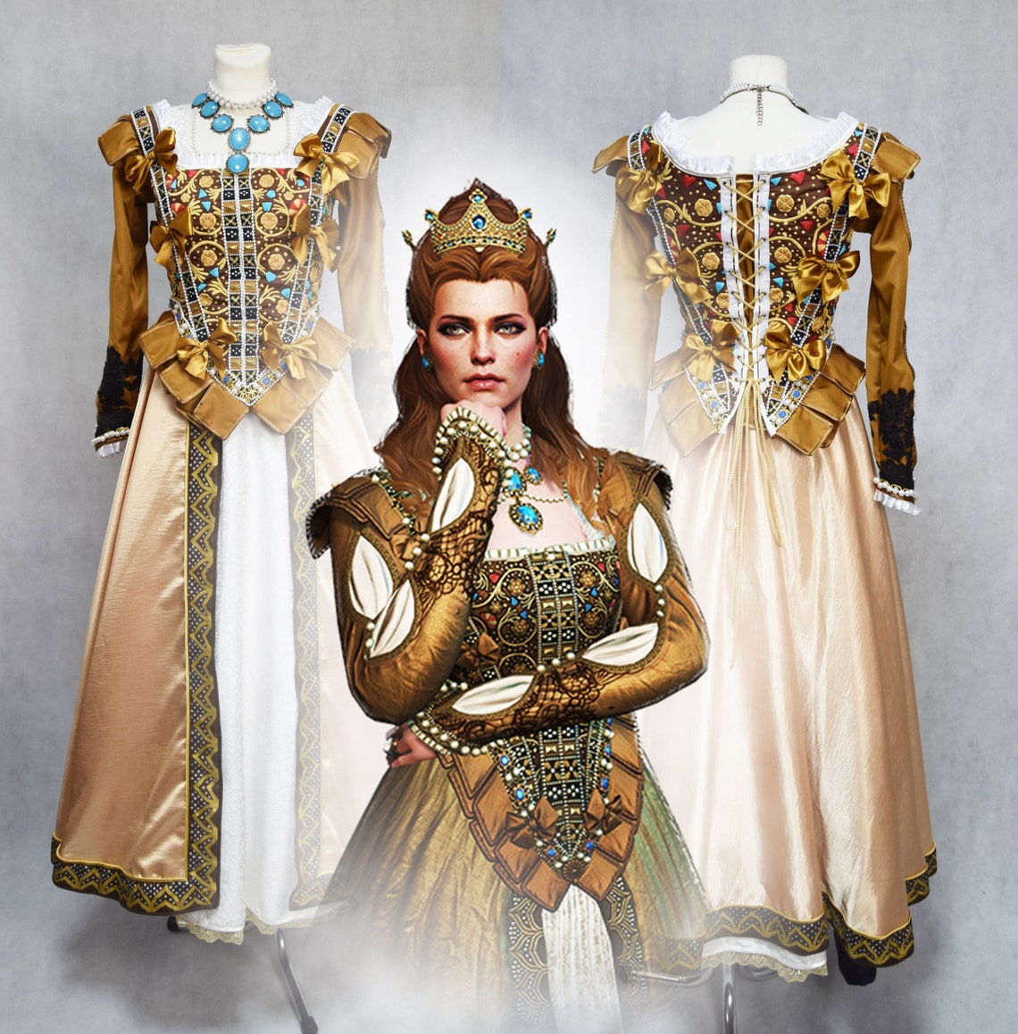 Inspired Duchess Anna Cosplay Henrietta Dress Queen Witcher | Etsy