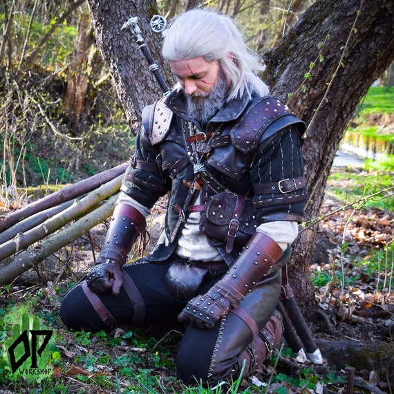 Inspired Witcher Wolf Armor Geralt Mastercrafted With Sword Etsy