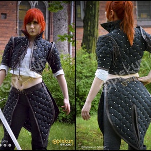 Female Gambeson Armor assasin witcher inquisitor rogue medieval warrior elf larp Custom for Order