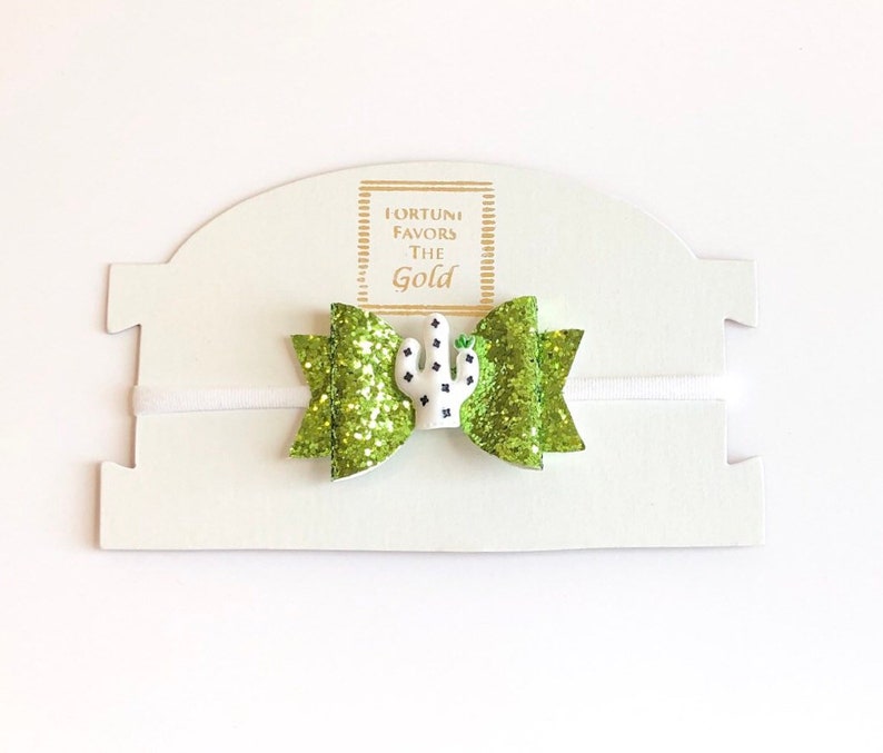 Cactus Baby Headband Green Glitter Cactus Headband Cactus Headband Cactus Hair Clip Green White Black Cactus Hair Clip Cactus Bow