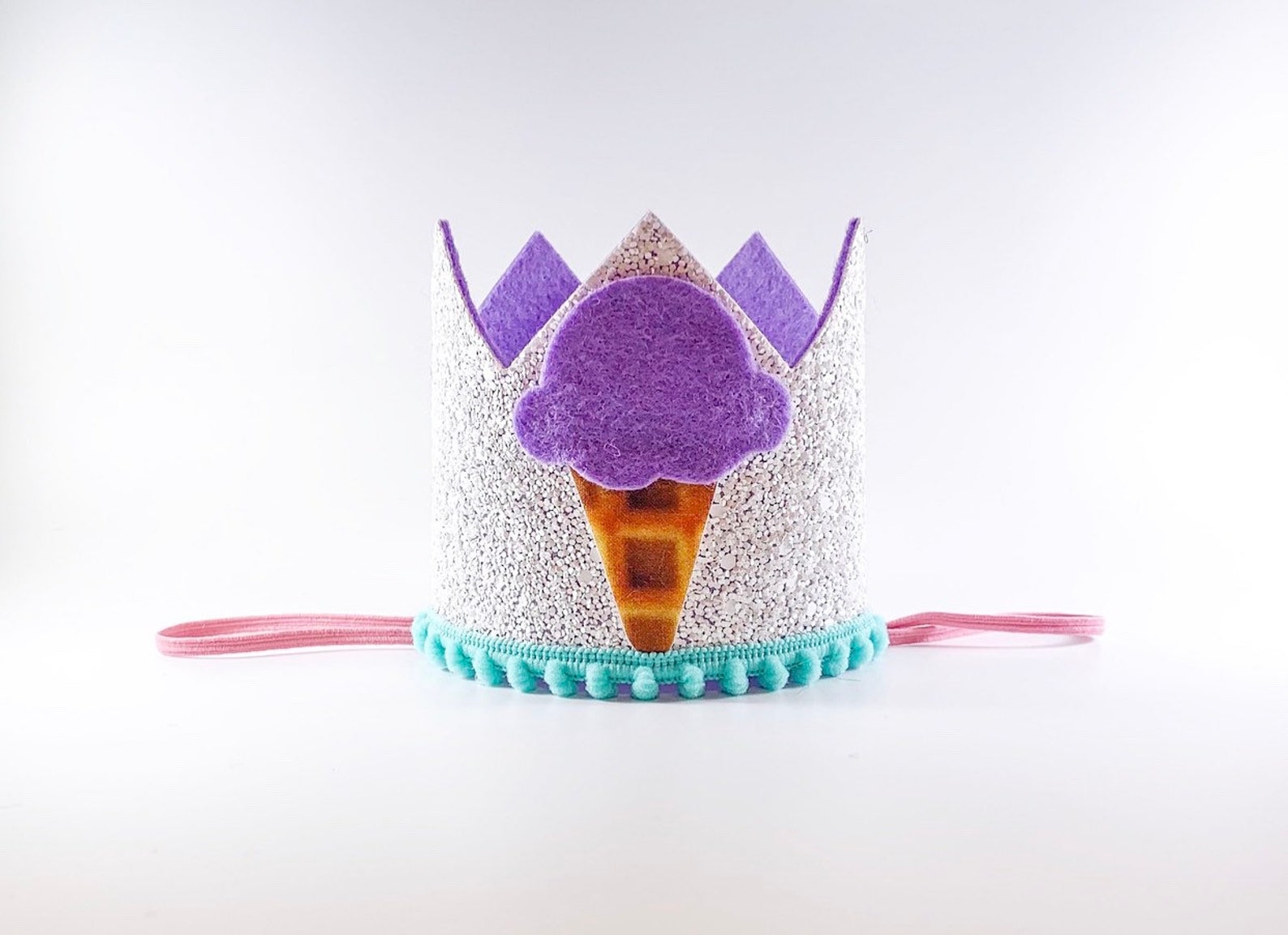 Purple Ice Cream Crown Purple Waffle Ice Cream Cone Crown Etsy