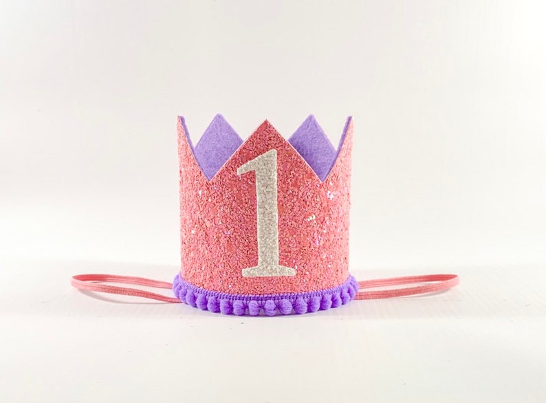 Pink and Lavender Princess Birthday Crown Glitter Princess Etsy