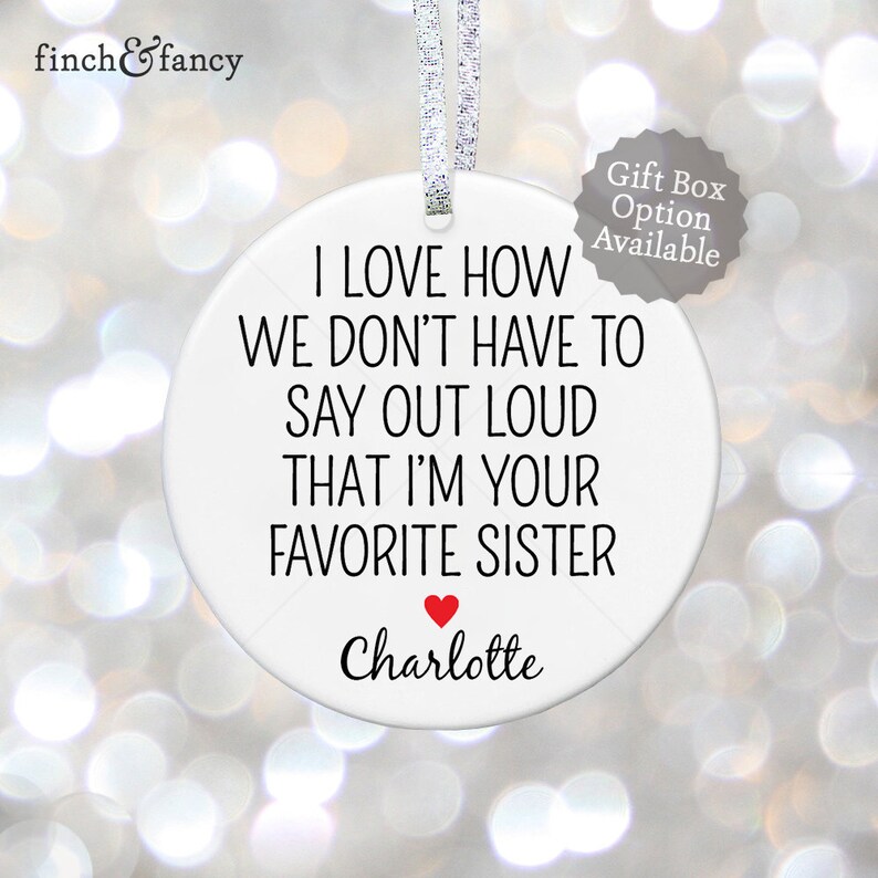 Personalized Brother Ornament Best Brother Gift For Brother From Sister Brother Christmas Gift For Brother Big Brother Present Funny Brother