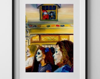 Escucha - Art Print - Day of the Dead - Sugar Skull Painting - Latinx Culture - Dia de Los Muertos - Wall Art