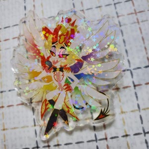 2.5" Winged Lucifer Morningstar Fallen Angel King Hazbin Hotel [Acrylic Pin]
