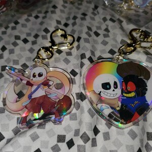 2 Aftertale Geno Error Fresh Ink Sans Holographic Holo Etsy