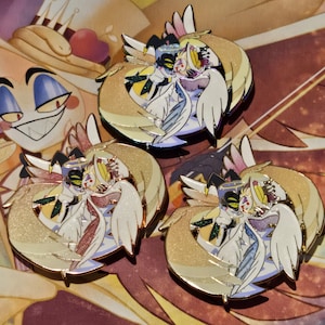 Pin de esmalte de 3&quot; AdamsApple, Adam, Lucifer, Morningstar, Fallen Angel, Demon, Hazbin Hotel [Precio anticipado]