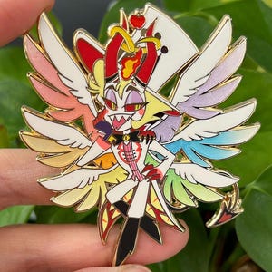 2.75" RAINBOW Winged Lucifer Hazbin Hotel [Enamel Pin] PREORDER