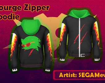 LIMITED Scourge the Hedgehog Emblem Hoodie Jacket Sonic