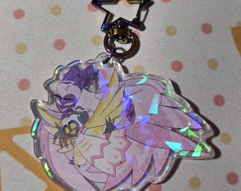2.5" Adam Abel Rockstar Acrylic Keychain First Man Son Angel Hazbin Hotel Dickmaster  [Charm]