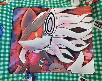 12" Infinite Zero Jackal Sonic Forces mouse pad hedgehog not weak emo edge darkest of days sharpest of blades tallest of mountains scar