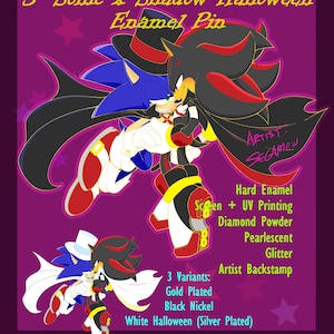 3&quot; Sonic x Shadow Halloween Sonadow [Enamel Pin] ~PREORDER~