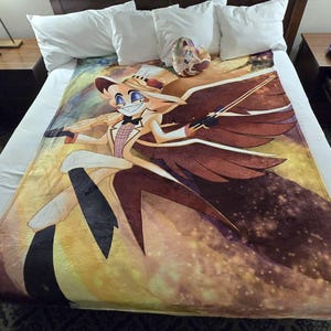 Blanket Pillow Hazbin Hotel Lucifer Morningstar Angel Devil Hellaverse
