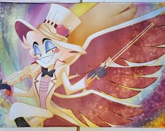 DESK MAT Lucifer Morningstar Hazbin Hotel Playmat Desk Mat pad rainbow pride LGBT violin Angel Devil King