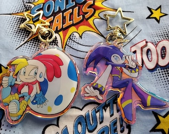 2インチ NiGHTs into Dreams ビリーハッチャーと巨大な卵 レインボーアクリルチャームキーチェーン セガオールスターズ