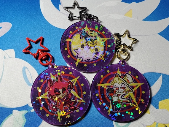 Lucifer Alastor Adam Helluva Boss Hazbin Hotel Acrylic Charm Keychain Cute  Hell Radio Demon Chibi Angel Seraph King Daddy Deer Dickmaster