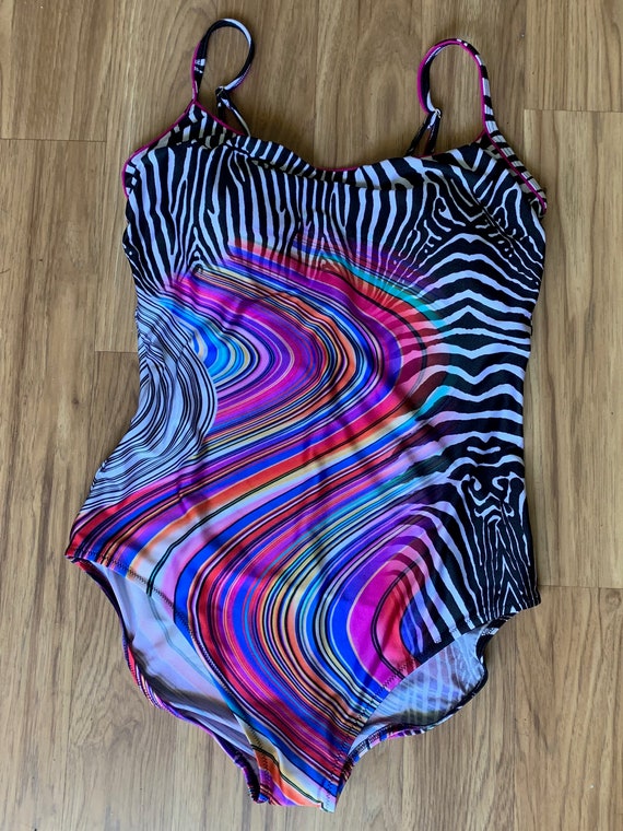 Funky Rainbow Zebra Swimsuit