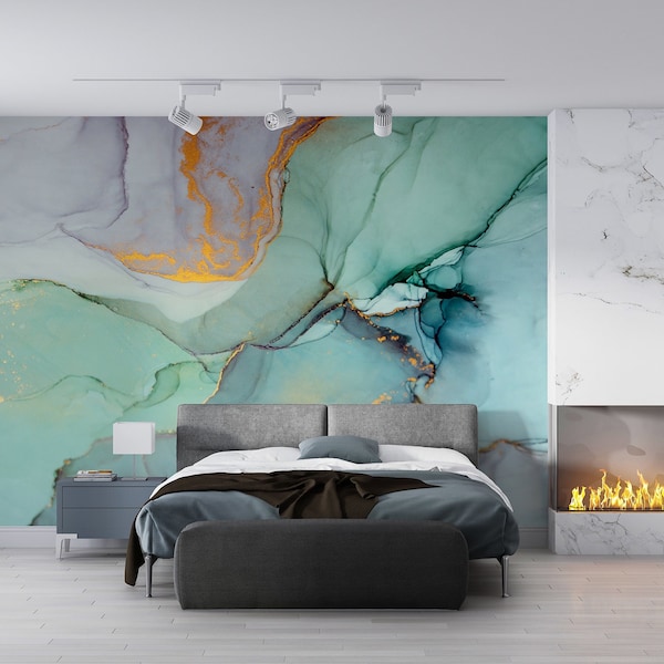 Marble Peel and Stick Wallpaper Etsy