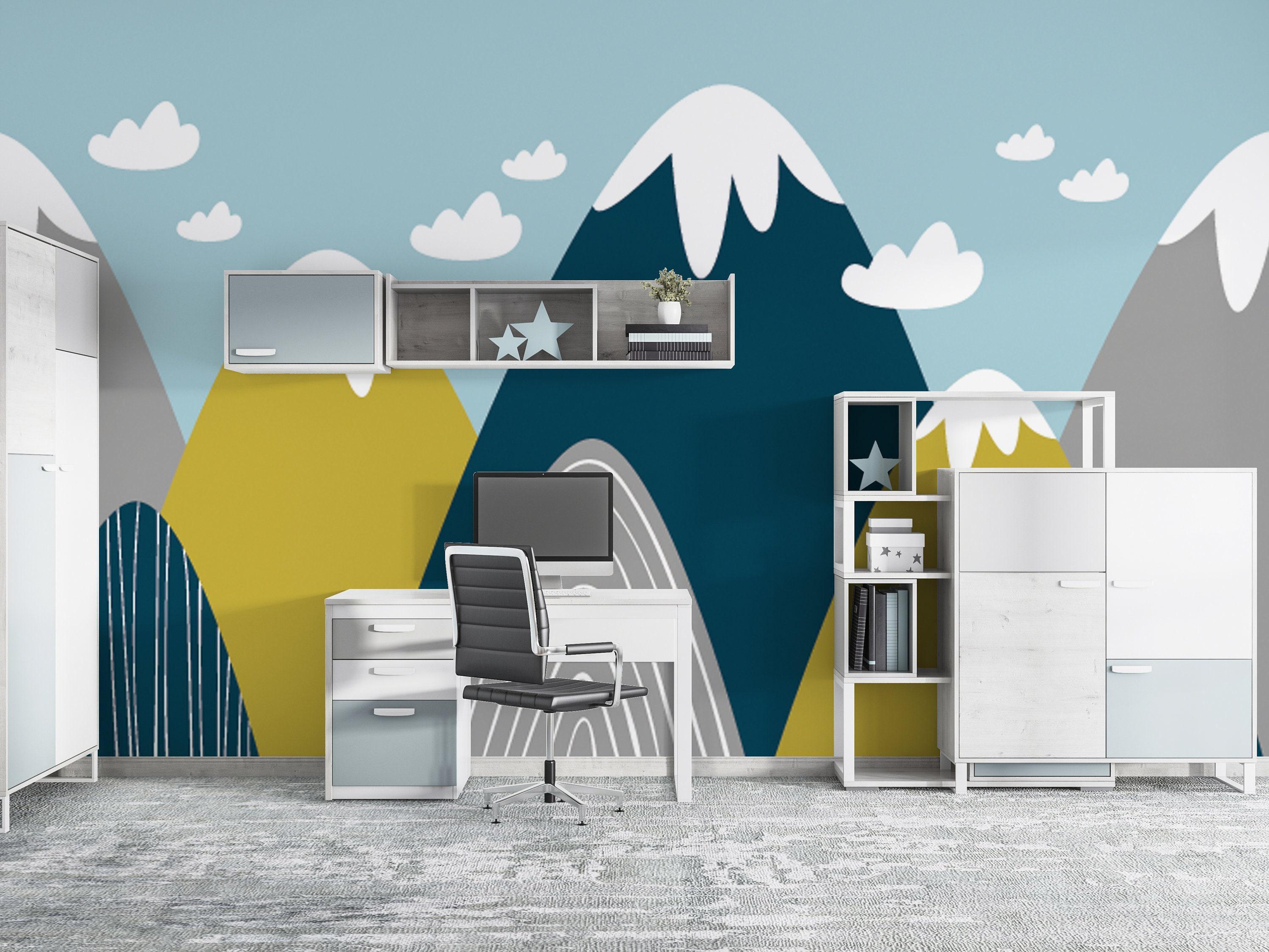 Mountain Nursery Wallpaper | Peel and Stick Kids Room Decor - Etsy