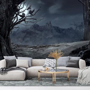 Tapeta „Dead Cliff Road on Mystical Jungle” – tajemnicze tło ścienne dla poszukiwaczy przygód i entuzjastów, odklejane i przyklejane bez kleju