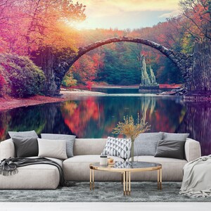 Rakotzbrücke Devil's Bridge Wallpaper – Germany Scenic View, Stick & Peel
