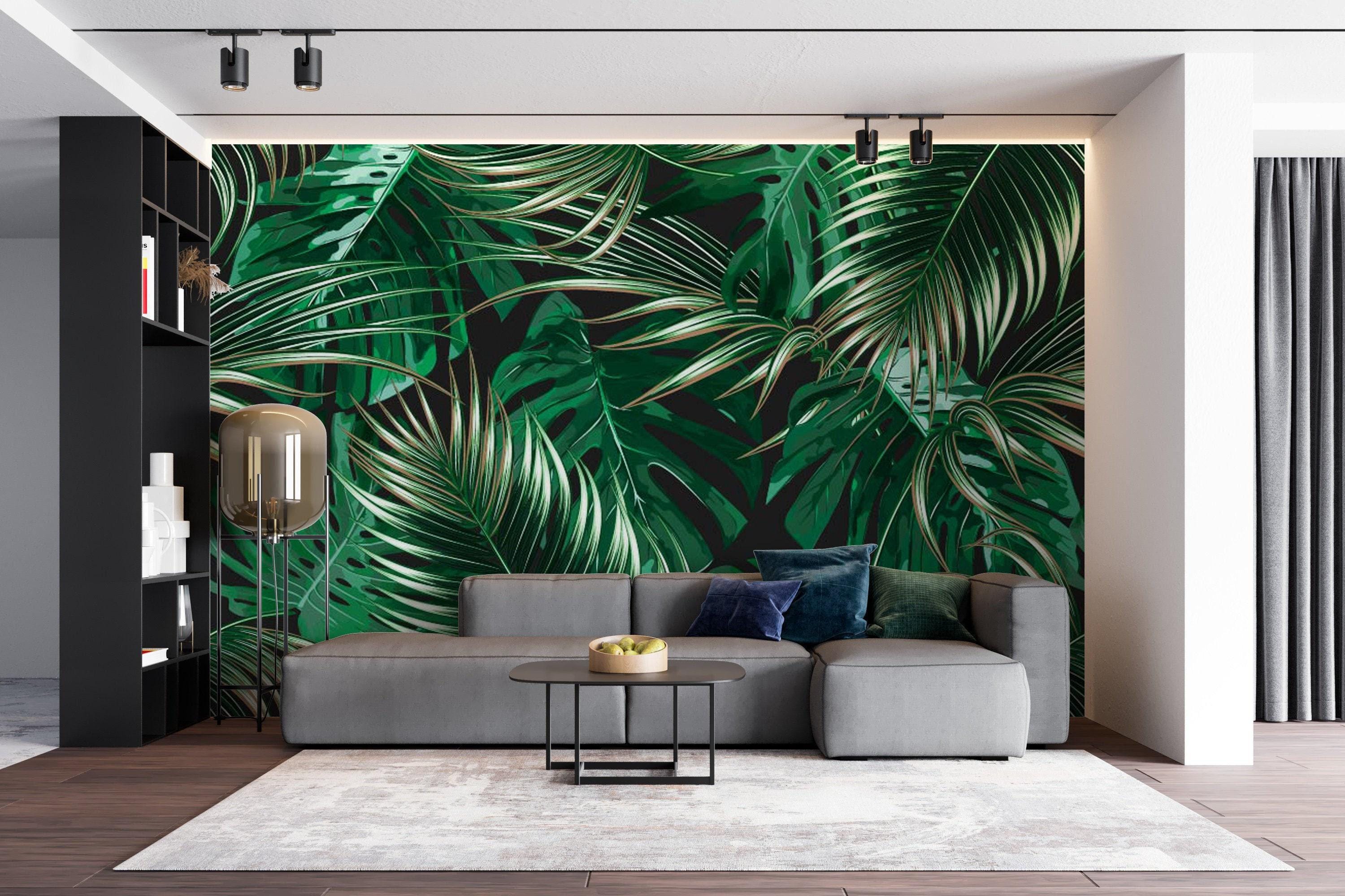 Tropical Leaf Peel & Stick Wallpaper Green Banana Leaf Wall Mural - Etsy