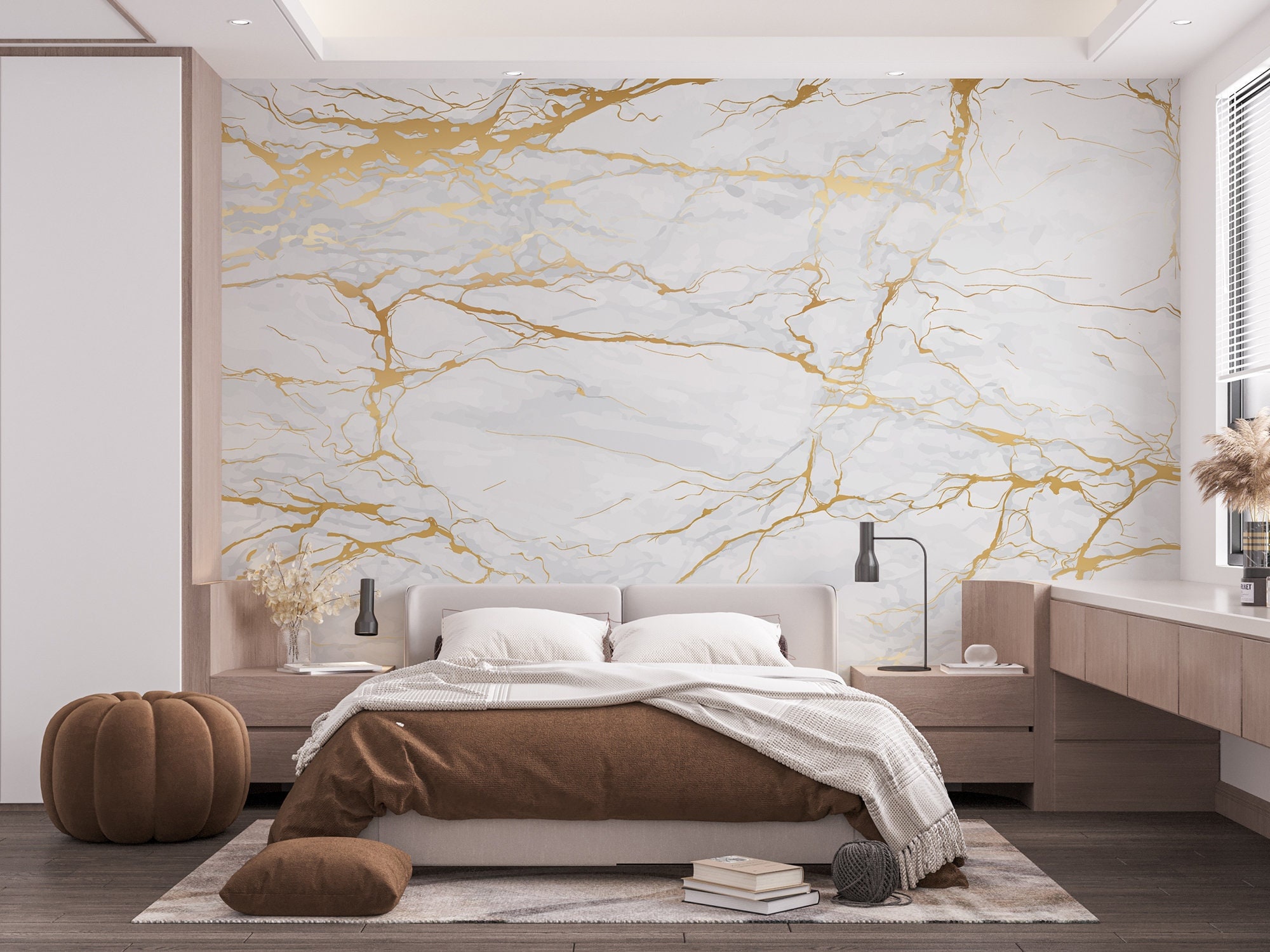 Gold White Wallpaper - Etsy Gold White Wallpaper - Etsy
