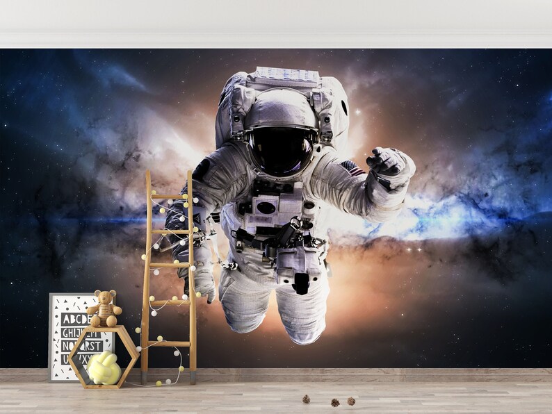 Large and Realistic Astronaut in Outer Space Removable Etsy