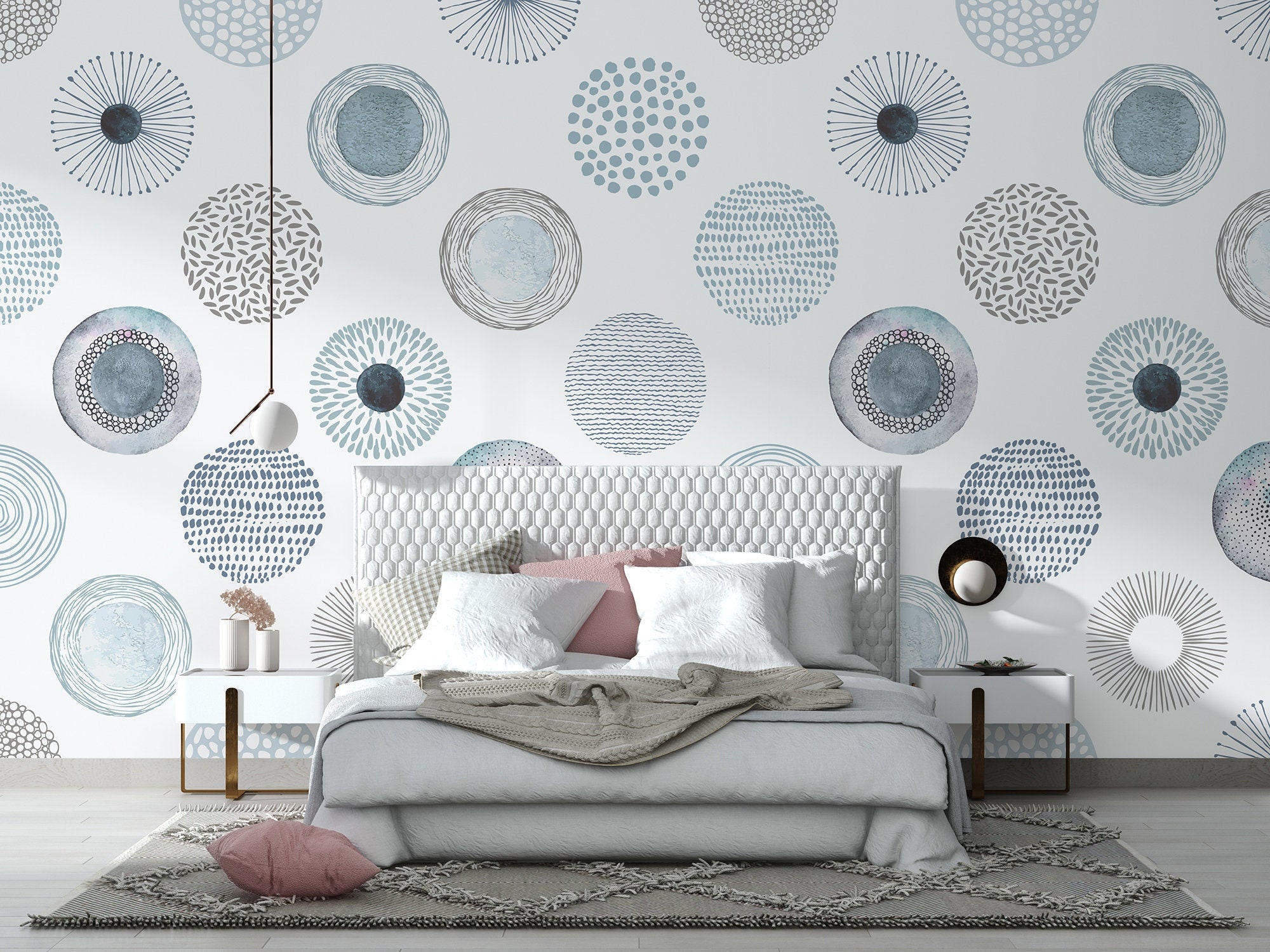 Blue Grey Wallpaper - Etsy Blue Grey Wallpaper - Etsy